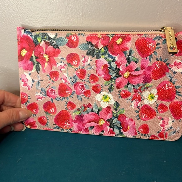 Betsey Johnson Strawberry & Floral Wristlet - Picture 2 of 4